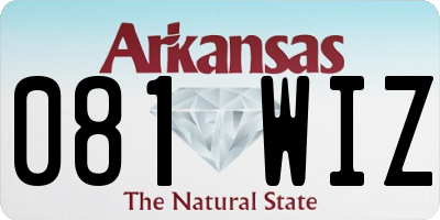 AR license plate 081WIZ