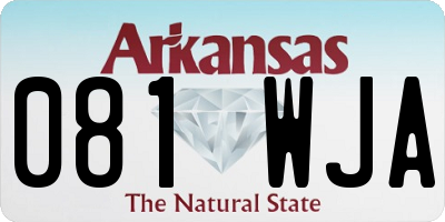 AR license plate 081WJA