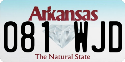 AR license plate 081WJD