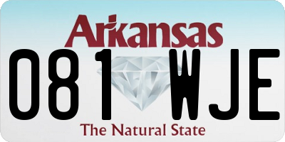 AR license plate 081WJE