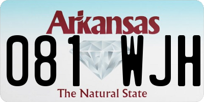 AR license plate 081WJH