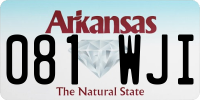 AR license plate 081WJI