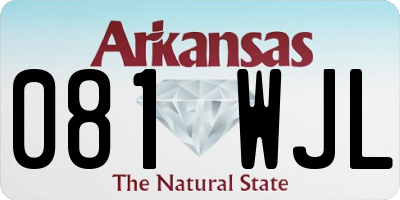 AR license plate 081WJL
