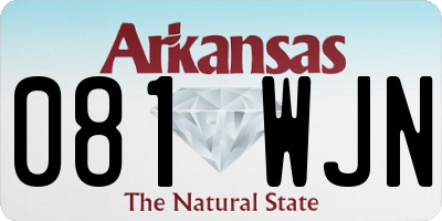 AR license plate 081WJN