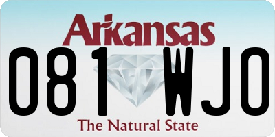 AR license plate 081WJO
