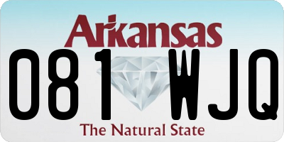 AR license plate 081WJQ