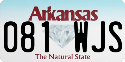 AR license plate 081WJS