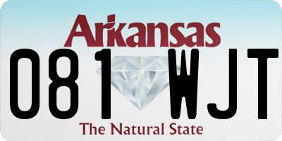 AR license plate 081WJT