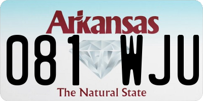 AR license plate 081WJU