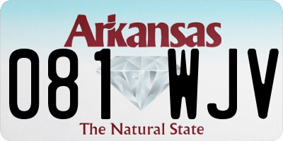 AR license plate 081WJV