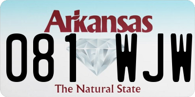 AR license plate 081WJW