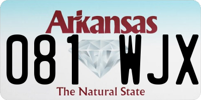 AR license plate 081WJX