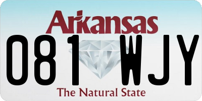 AR license plate 081WJY