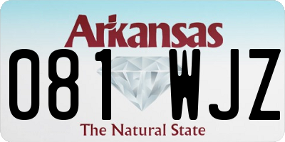 AR license plate 081WJZ