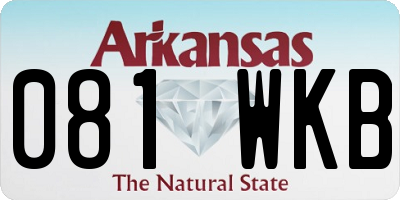 AR license plate 081WKB