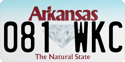 AR license plate 081WKC