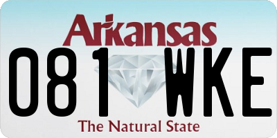 AR license plate 081WKE