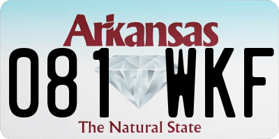 AR license plate 081WKF
