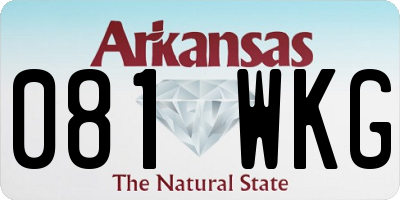 AR license plate 081WKG