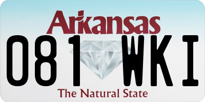 AR license plate 081WKI