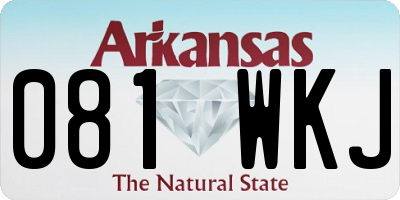 AR license plate 081WKJ