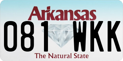 AR license plate 081WKK