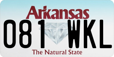 AR license plate 081WKL