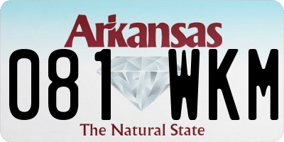 AR license plate 081WKM
