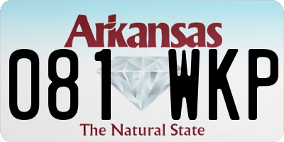 AR license plate 081WKP