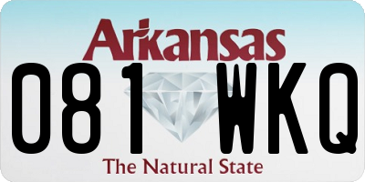 AR license plate 081WKQ