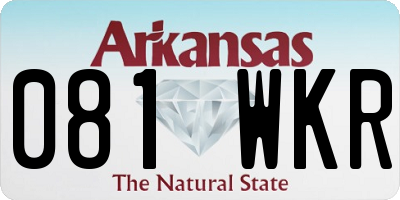 AR license plate 081WKR