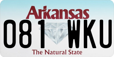 AR license plate 081WKU
