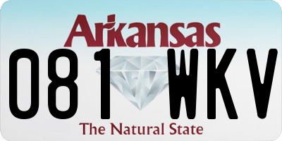 AR license plate 081WKV