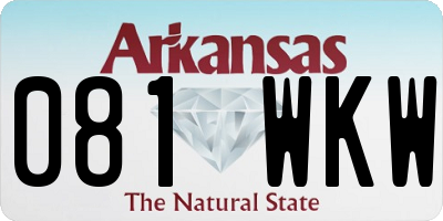 AR license plate 081WKW