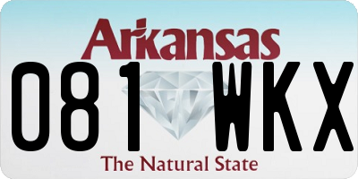 AR license plate 081WKX