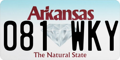 AR license plate 081WKY
