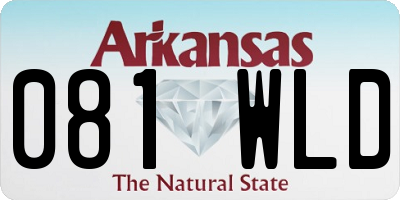 AR license plate 081WLD