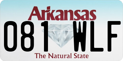 AR license plate 081WLF