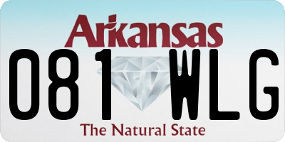 AR license plate 081WLG