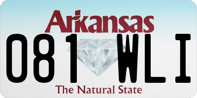 AR license plate 081WLI