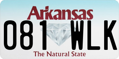 AR license plate 081WLK
