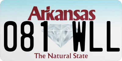 AR license plate 081WLL