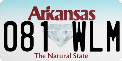 AR license plate 081WLM