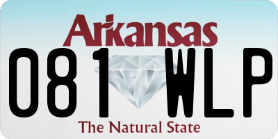 AR license plate 081WLP