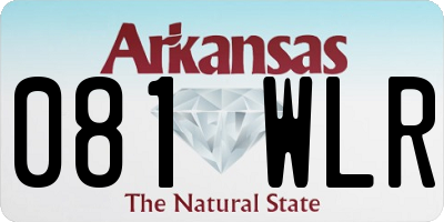 AR license plate 081WLR