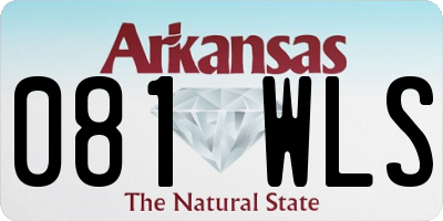 AR license plate 081WLS