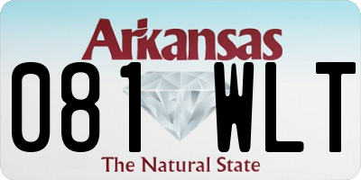 AR license plate 081WLT