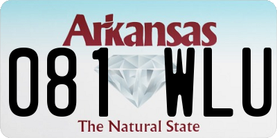 AR license plate 081WLU