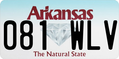 AR license plate 081WLV