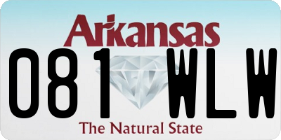AR license plate 081WLW